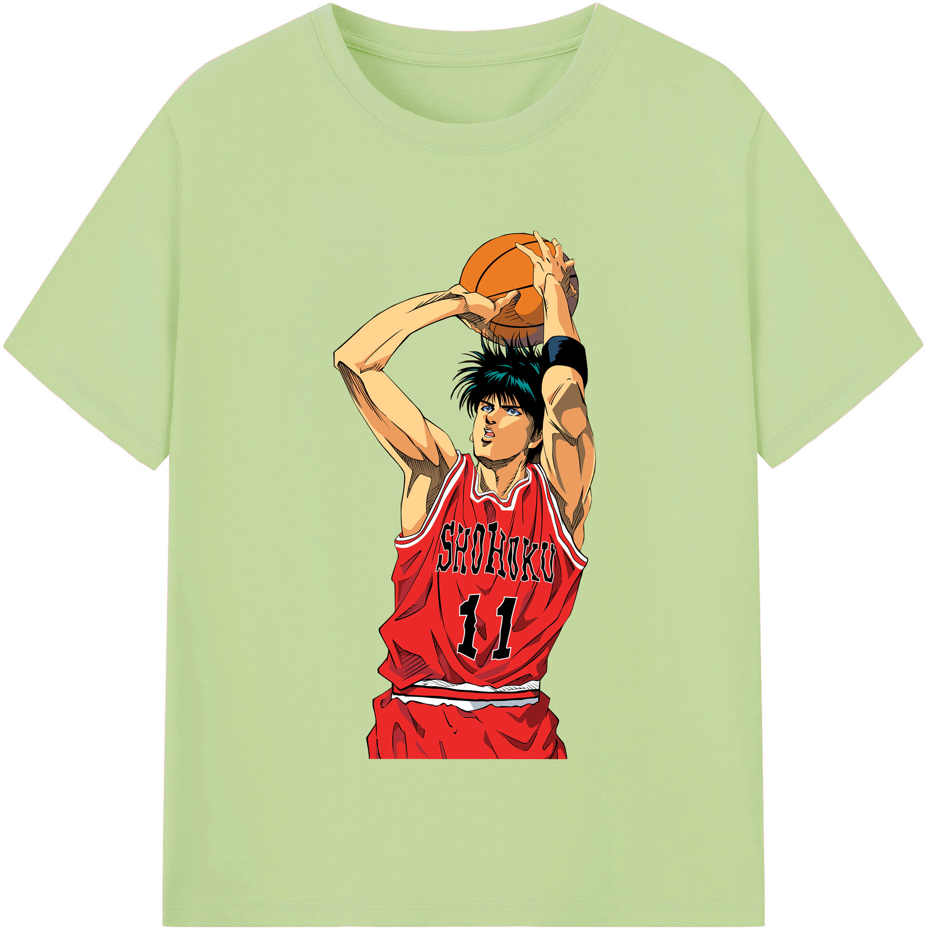SLAM DUNK／スラムダンク 綿100％半袖Tシャツ（フロントプリント）
